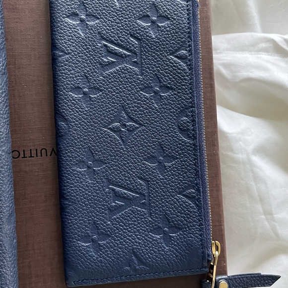100% Authentic Navy Blue Empriente louis vuitton wallet with box and dust bag - Picture 6 of 9